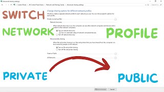 How to Switch Network Between Public to Private in Windows 10 [upl. by Aihtnyc443]