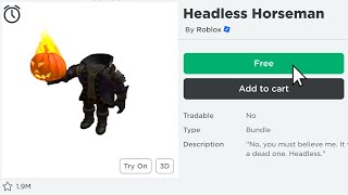 HURRY ROBLOX ACCIDENTLY MADE HEADLESS FREE 😱 [upl. by Novehc]