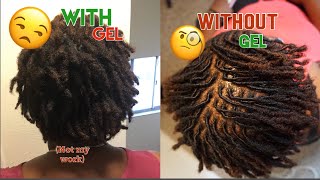 First Retwist on Coils Starter Locs  Cshaped Parting  Curly Ends [upl. by Liborio]