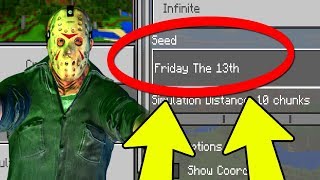 NEVER Play Minecraft FRIDAY THE 13TH WORLD Haunted quotJASON VOOHEESquot Seed [upl. by Yardley]