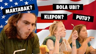 AMERICANS TRY INDONESIAN STREET FOOD [upl. by Hume]