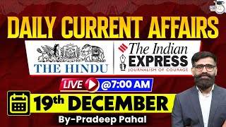 Daily Current Affairs  19th December 2024 Current Affairs  CET  HCS  HPSC StudyIQ [upl. by Keyes]