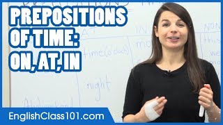 Prepositions of Time ON AT IN  Common English Mistakes [upl. by Bakeman237]