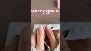 The different between sticky pad amp glue🥸nails nailvideos pressonnails test nailart tutorial [upl. by Nosnah]