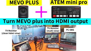 MEVO PLUS be hdmi output with ATEM mini pro amp TV [upl. by Tilney]