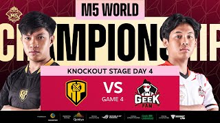 FIL M5 Knockouts Day 4  APBR vs GEEK  Game 4 [upl. by Ymmac]