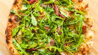 Homemade Arugula and Prosciutto Pizza White Pizza [upl. by Gorlicki]