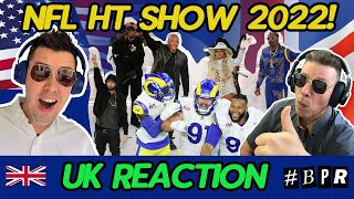 SUPER BOWL NFL 2022 Half Time Show  DRE EMINEM SNOOP LAMAL MARYJBLIGE 50CENT BRITS REACTION [upl. by Brosy]