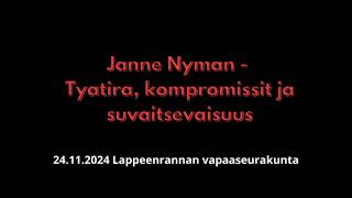 Janne Nyman  Tyatira kompromissit ja suvaitsevaisuus [upl. by Nuncia]