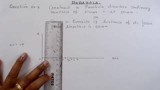 Construct a Parabola when the distance of the Focus from the Directrix is 50 mm [upl. by Dripps588]