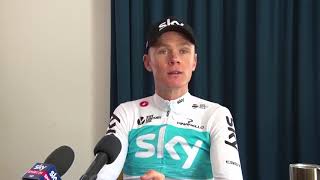 Chris Froome  Press conference on the 3rd rest day  Giro dItalia  Tour of Italy 2018 [upl. by Vudimir390]