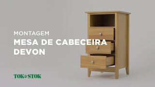 Como montar a mesa de cabeceira DEVON  TokampStok [upl. by Jorgan]