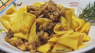 355  Pappardelle al ragù di coniglioper Natale lo consiglioprimo tipico adatto alle festività [upl. by Airres]