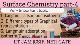 Langmuir adsorption isotherm Surface Chemistry part4CSIRNET GATE IITJAM [upl. by Nnylannej]