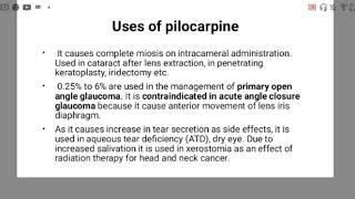 Miotics and Mydriatics  Ocular Pharmacology [upl. by Rind357]