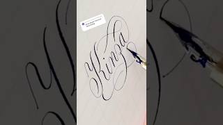 kaligrafia calligraphy handwriting script lettering copperplate writing diy cursive art [upl. by Adlev]