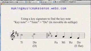 How To Use a Key Signature To Find The KeyNote Tonic or Do [upl. by Nevah]