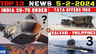 Indian Defence Updates  Su75 OrderTata Offers MGS3 Kalvari To PhilippinesUGV Export To Spain [upl. by Onyx842]