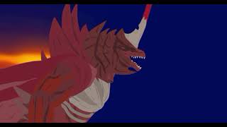 Gamera Vs Destoroyah Fighting part 3  Short Battle  Dc2 Animation [upl. by Tedman177]