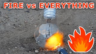 Fire vs Incandescent Light Bulb [upl. by Nawoj]