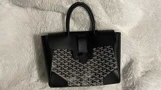 Goyard Saigon Tote  Review What fits Mod shots [upl. by Atnahsa]