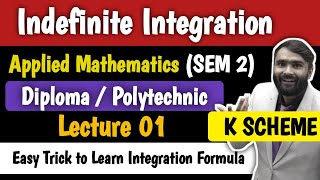 INDEFINITE INTEGRATION  APPLIED MATHEMATICS  DIPLOMAPOLYTECHNIC  LECTURE 01  PRADEEP GIRI SIR [upl. by Lladnar]