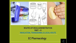 Routes of Drug Administration Part III  Inhalation Transdermal amp Local Route in Tamil [upl. by Reade]