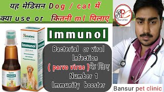 Himalaya Immunol syrup  Dog cat kitten को क्यों दी जाती है  और किस में काम आती है in hindi [upl. by Seton]