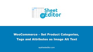 WooCommerce – Set Product Categories Tags and Attributes as Image Alt Text [upl. by Gnuhn]