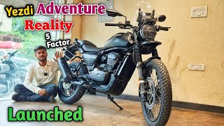 Yezdi Adventure 2024 Launched Black Colour Edition  Budget Touring Bike Review Price Update [upl. by Sukramaj]