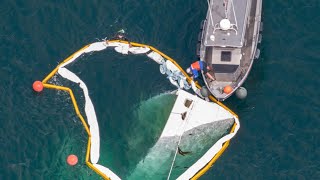 WATCH LIVE John Waynes former yacht sinking near Henry Island [upl. by Nedi]