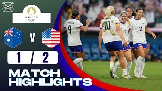 Australia vs USA  12  Womens Football  Paris 2024 Highlights  usa vs australia soccer [upl. by Eerat]