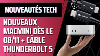 Nouveaux Mac Mini avec CPU M4 et Thunderbolt 4 ainsi que M4 pro et Thunderbolt 5 [upl. by Qiratla]