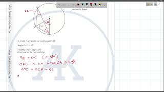 4MA11H2023OctQ14Circle theorems [upl. by Notla]