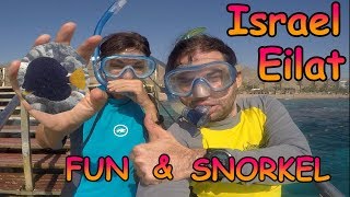 Eilat Israel FUN amp SNORKEL at Coral beach [upl. by Yruoc]