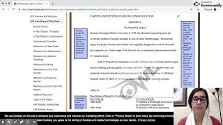 How to Create an Appendix Using APA Formatting [upl. by Lazaro727]