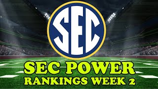 2024 College Football SEC Power Rankings Week 2 [upl. by Zakaria]