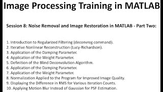 Image Processing Training in MATLAB Session 8 [upl. by Erminie]