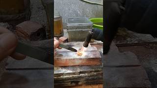 How to burn and clean dirty gold earrings Mr HEANG 24k gold short [upl. by Ariem569]