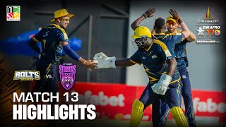 Match 13 Highlights I Day 5 I Harare Bolts vs NYS Lagos  Zim Afro T10 Season 2 I 2024 [upl. by Tabbitha]