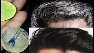 Apply 1 time Turn White Hair to Black Permanently 100 WORKING effective  White Hair to Black [upl. by Aned697]