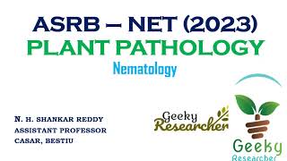 Lec 10 Nematology  ASRB NET  2023  Plant Pathology  Last Minute Preparation [upl. by Calbert]