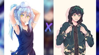 Manga Deku Reincarnated Texting Story Part 1 Deku x Fem Rimuru [upl. by Odnanreh]