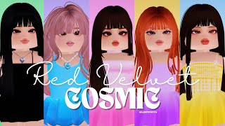 RED VELVET  COSMIC INSPIRED ROBLOX OUTFITS WITH CODES FOR BLOXBURG BERRY AVENUE BROOKHAVEN ETC [upl. by Bobbie11]