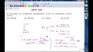 GATE 1998 ECE An equivalent 2s complement representation of the 2s complement number 1101 is [upl. by Otreblaug309]