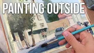 Knowing When to Stop  Watercolor Painting on Location [upl. by Acireh]