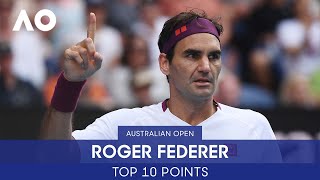 Roger Federers Top 10 Career Points  Australian Open [upl. by Sudbury]