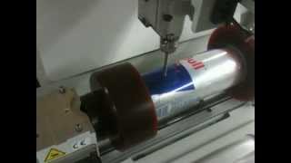 Gravograph M40 engraving a Red Bull Energy drink Aluminum can [upl. by Bixby]