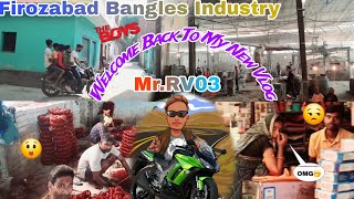 New vlog 🙏 Firozabad Bangles Industry 😲🎉with my pulsar 125 Ride 🏁🥵 [upl. by Buonomo557]