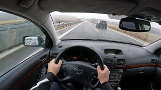 Toyota Avensis T25 20 D4D With 425000km TOP SPEED DRIVE ON GERMAN AUTOBAHN [upl. by Lielos]